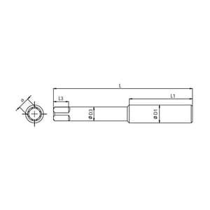 Totem BSF Thread 1.3/8 inch Carbon Steel Hand Taps (Set of 3 Pcs)