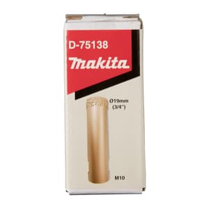 Makita 19 mm Dia x M10 mm Vacuum Brazed Diamond Core Bit, D-75138