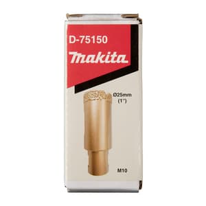 Makita 25 mm Dia x M10 mm Vacuum Brazed Diamond Core Bit, D-75150