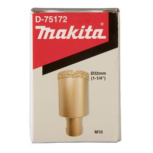 Makita 32 mm Dia x M10 mm Vacuum Brazed Diamond Core Bit, D-75172