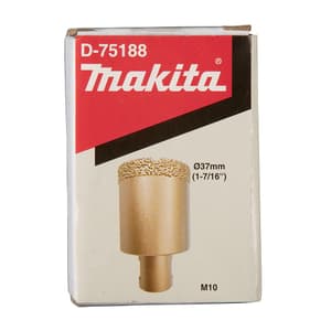 Makita 37 mm Dia x M10 mm Vacuum Brazed Diamond Core Bit, D-75188