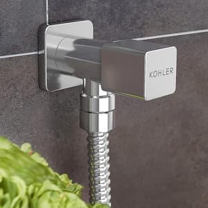 Kohler Complementary Square Angle Valve In Polished Chrome Finish, K-80158IN-9AV-CP