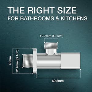 Kohler Complementary Square Angle Valve In Polished Chrome Finish, K-80158IN-9AV-CP