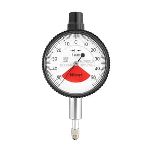 Mitutoyo 0 - 0.1 mm Compact Dial Indicator with Flat Back, 1900AB-72