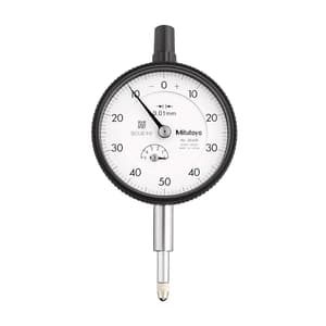 Mitutoyo 0 - 5 mm Standard Type Dial Indicator with Flat Back, 2045AB