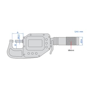 Insize 25 - 50 mm Wireless Digital Snap Gauge, 3350-50AWL