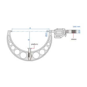 Insize 150 - 175 mm Wireless High Precision Digital Snap Gauge, 3351-175AWL