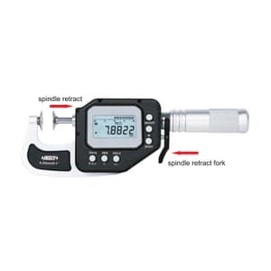 Insize 0 - 25 mm Wireless High Precision Digital Disk Snap Gauge, 3353-25AWL