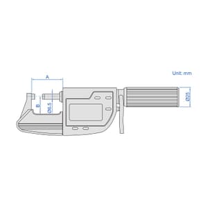 Insize 50 - 75 mm Wireless Digital Snap Gauge (Basic Type), 3358-75AWL