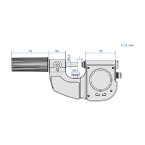 Insize 25 - 50 mm Bluetooth Digital Indicating Snap Gauge, 3509-50