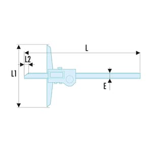 Facom 300 mm / 12 inch Digital Depth Gauge, 1350