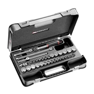 Facom 34 Pcs 3/8 inch Sq. Drive 12PT Socket Set, J.430AMU