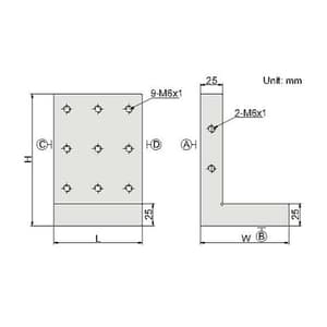 Insize 100 x 100 x 150 mm Hardened Right Angle Plate, 6548-1