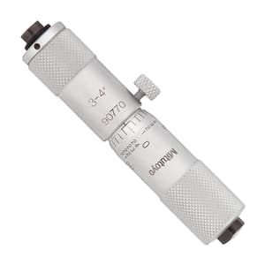 Mitutoyo 3 - 4 inch Tubular Inside Micrometer With Spindle Lock, 133-224
