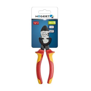 Hogert 7 inch / 180 mm Insulated Diagonal Side Cutting Pliers (VDE), HT1P911