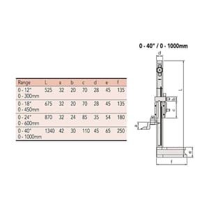 Mitutoyo 300 mm / 12 inch Vernier Height Gauge With Adjustable Main Scale (Mechanical Type), 514-103