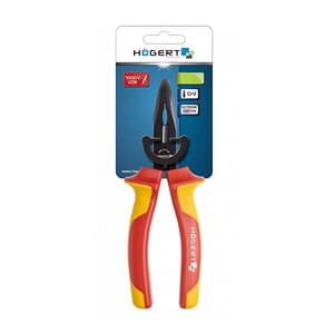 Hogert 8 inch / 200 mm Bent Nose Pliers (VDE), HT1P923