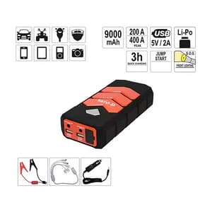 Yato 9000 mAH Jump Starter / Power Bank, YT-83081