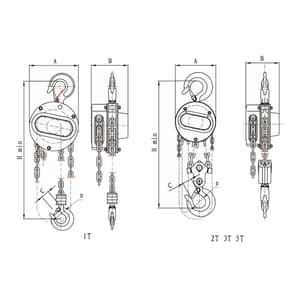 TKK Hoist 10 Ton Manual Chain Pulley Block (T Series), T0100