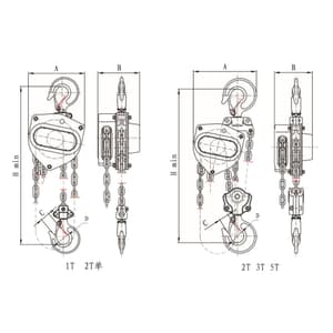 TKK Hoist 10 Ton / 6Mtr Manual Chain Pulley Block (CB Series), CB100