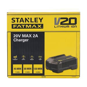 Stanley 20V / 2A Charger, Compatible With All Stanley 20V Fatmax Batteries, SC200