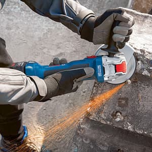 Bosch 125mm / 5 inch 18V Professional Cordless Brushless Angle Grinder With Keyless Guard & X-Lock System (Solo), GWX 180-LI
