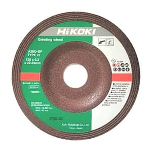 HiKoki 125 x 6.3 x 22.23 mm Professional Range High-Performance Grinding Wheel (Pack of 25 Pcs), 796263Z