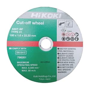 HiKoki 180 x 1.6 x 22.23 mm Professional Range Cut-Off Wheel (Pack Of 40 Pcs), 796261Z