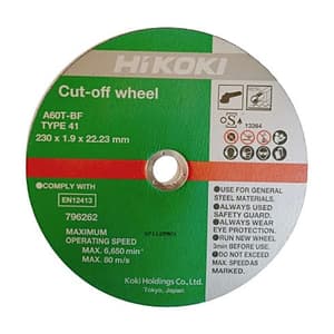 HiKoki 230 x 1.9 x 22.23 mm Professional Range Cut-Off Wheel (Pack Of 40 Pcs), 796262Z