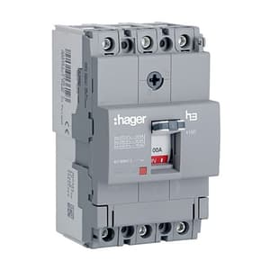 Hager Novello+ 100 Amp MCCBs Thermal Magnetic Release - X160 (3 Pole & 18 kA), HDA100Z