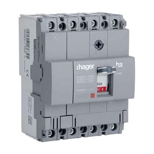 Hager Novello+ 32 Amp MCCBs Thermal Magnetic Release - X160 (4 Pole & 18 kA), HDA033Z