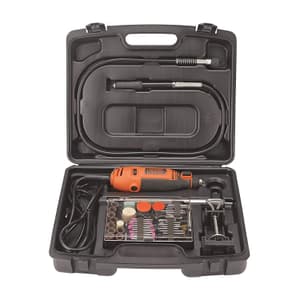 Black+Decker 180 W Electric Rotary Tool with (Pack of 118 Pcs) Accessories Kit Box For Grinding Polishing,Engraving & Carving, RT18KA-IN