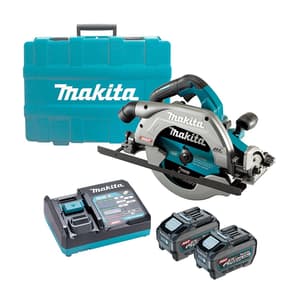 Makita 40Vmax XGT BL 235 mm (9-1/4") Cordless Magnesium Circular Saw with Rapid Charger & 2 Pcs 5.0Ah Batteries, HS009GT201