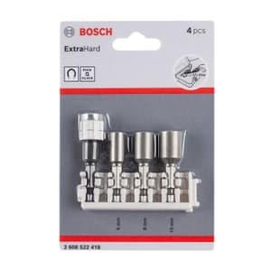 Bosch 4 Pcs Pick & Click Extra Hard Nutsetter & Universal Holder Set, 2 608 522 418