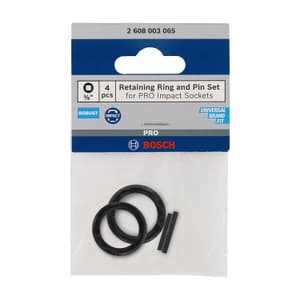 Bosch 3/8 inch Retaining Ring & Pin Set for PRO Impact Socket (Pack of 4 Pcs), 2 608 003 065