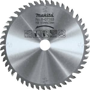 Makita 6-1/2 inch / 165 mm Carbide-Tipped Plunge Saw Blade (48 Teeth), B-07353