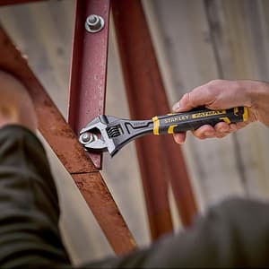 Stanley 250 mm / 10 inch Fatmax Bi-Material Quick Adjustable Wrench (Black Phosphate Finish), FMHT13127-0