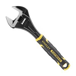 Stanley 300 mm / 12 inch Fatmax Bi-Material Quick Adjustable Wrench (Black Phosphate Finish), FMHT13128-0