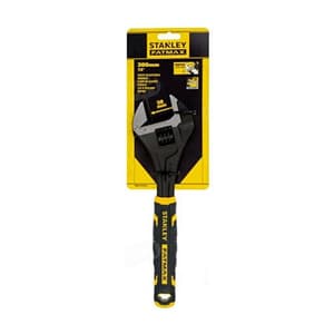 Stanley 300 mm / 12 inch Fatmax Bi-Material Quick Adjustable Wrench (Black Phosphate Finish), FMHT13128-0