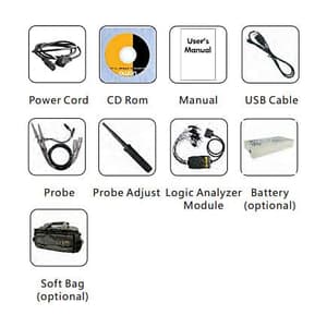 Owon 60MHz / 1GS/s  Dual Channel 8 Bit Logic Analyser Mixed Signal Digital Oscilloscope, MSO 7062TD