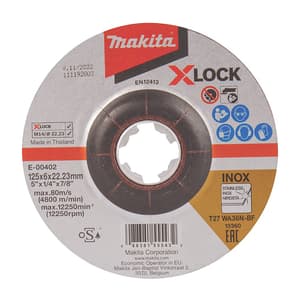 Makita 100 x 6 x 22.23 mm Metal Grinding Wheel (Pack of 10 Pcs), E-00480