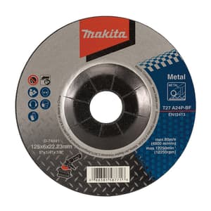 Makita 125 x 6 x 22.23 mm Metal Grinding Wheel (Pack of 10 Pcs), D-74491