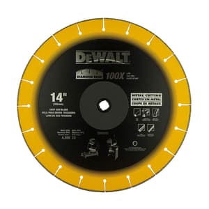 Dewalt 14-Inch (355mmx4.00mm) Diamond Edge Chopsaw Blade-100x Life v/s Standard Blades, DW8500-IN