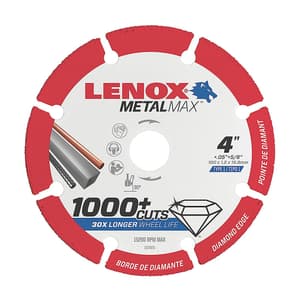 Lenox 4 inch / 100 mm MetalMax Cut Off Wheel, 1985009