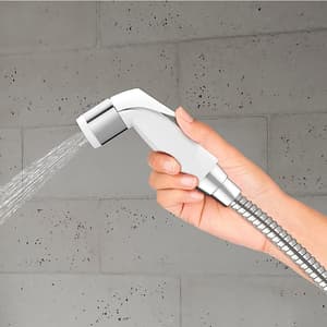 Kohler Complementary Health Faucet With White Side Spray, Metal Hose In Polished Chrome Finish, K-12925IN-CP