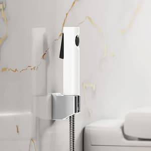 Kohler Cuff Health Faucet With 1.2 Mtr Flexible Hose In White, K-98100IN-0
