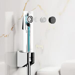 Kohler Cuff Health Faucet With 1.2 Mtr Flexible Hose In White, K-98100IN-0