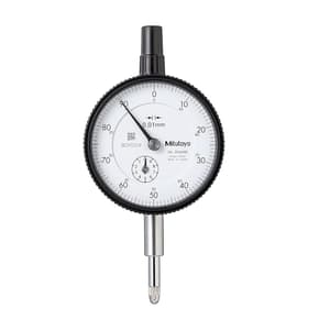 Mitutoyo 0 - 10 mm Standard Type Dial Indicator with Flat Back, 2046AB