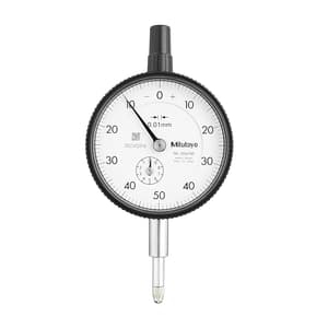 Mitutoyo 0 - 10 mm Standard Type Dial Indicator with Flat Back, 2047AB