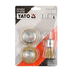 Yato Cup Brush with Shaft Set, YT-4755